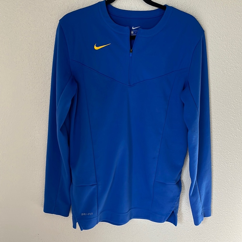 Nike Mens Dry Half zip UV Top Pullover Royal Blue Small